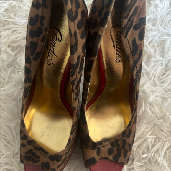 Candie's Shoes - Candie's Brown and Black Leopard Print Heels